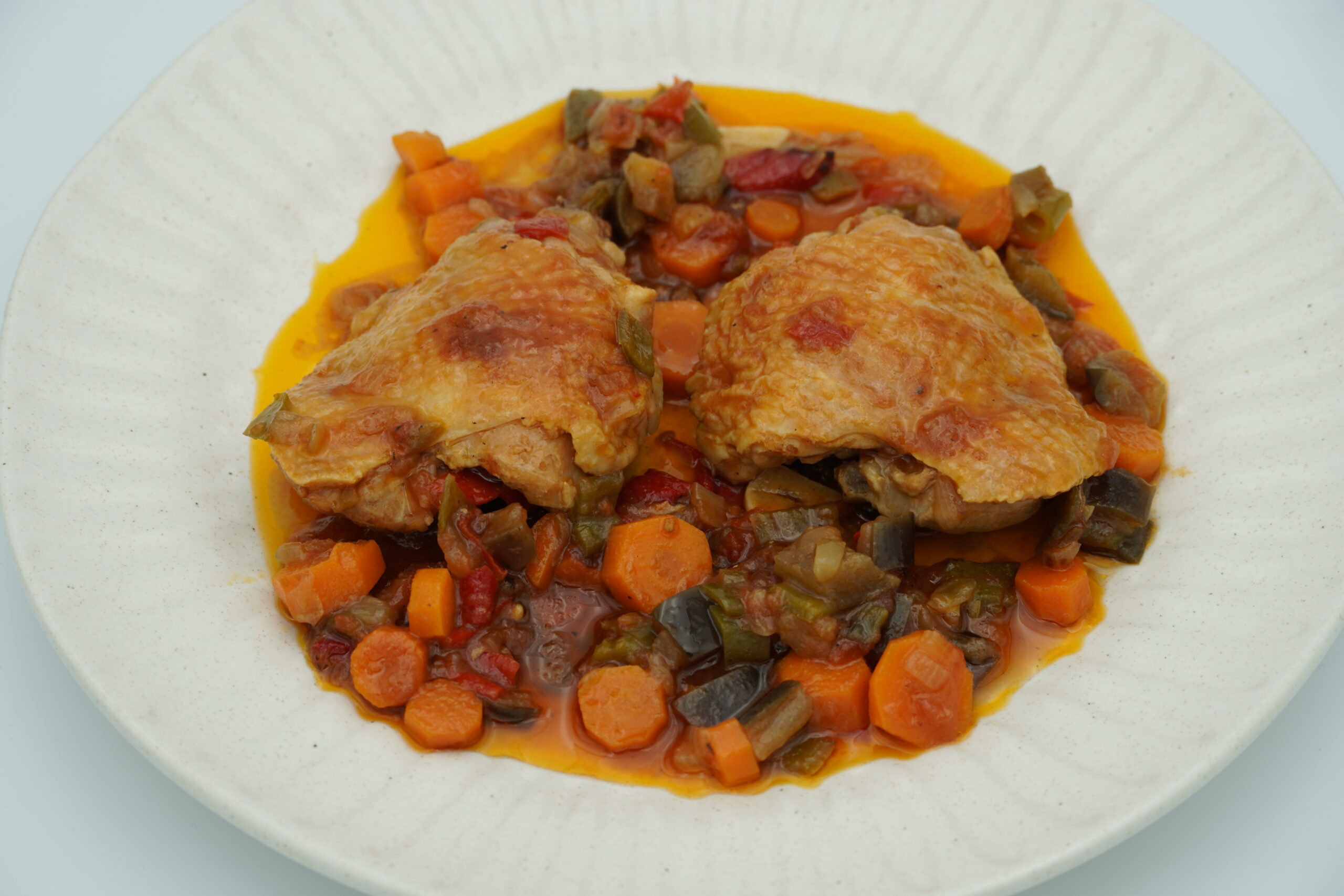 Guiso de verduras con pollo
